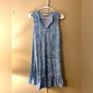 Michael Kors. Blue Hawaiian print dress.